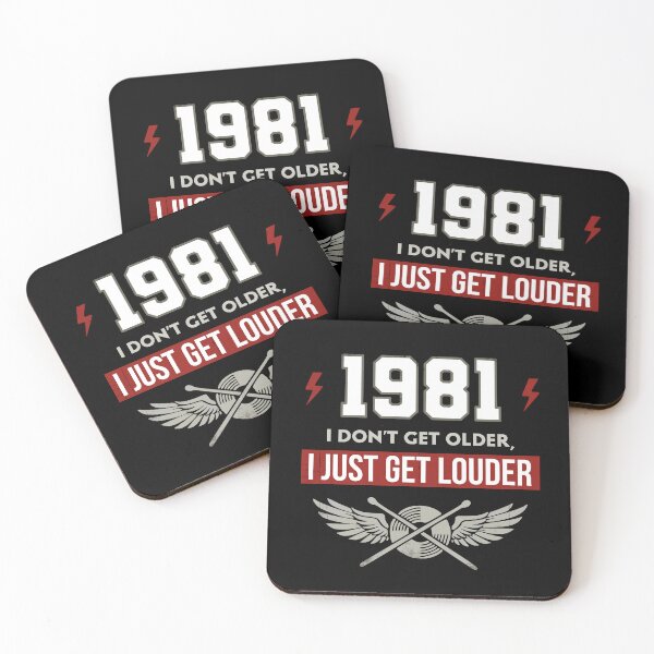 Item preview, Vintage 1981 Drummer Birthday - I Don't Get Older I Just Get Louder designed and sold by LinaValearte.