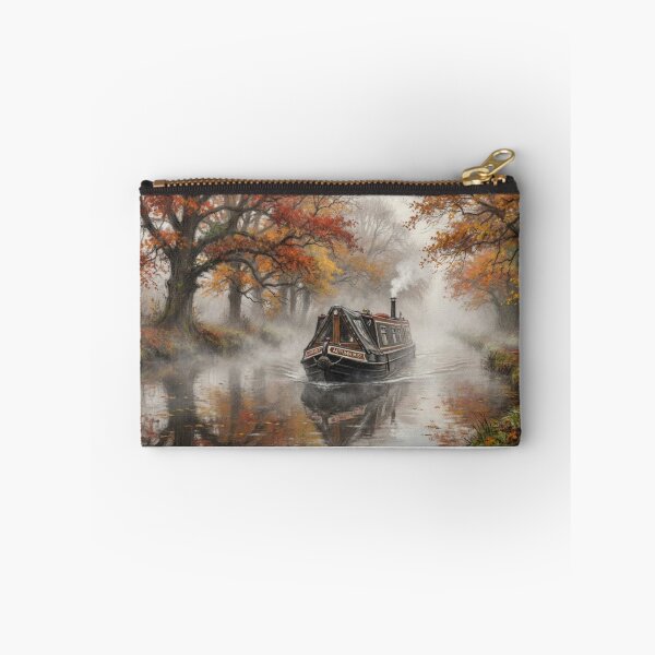 Item preview, Narrowboat in an Autumn Mist designed and sold by Be Original - Seb Jay.