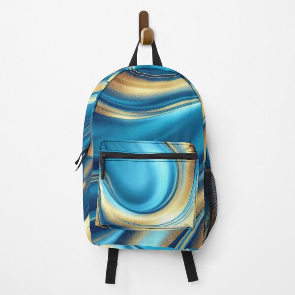 Item preview, Teal and Gold Kintsugi Style Luxury Abstract Art designed and sold by DesigntshirtWB.