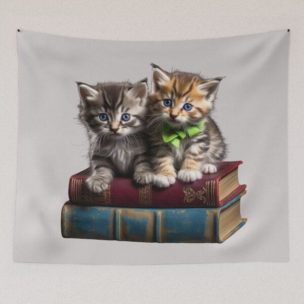 Item preview, Kitten on the Books designed and sold by bubblyrainbow.