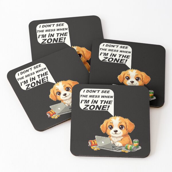 Item preview, I'm In The Zone Puppy | Funny Gamer Dog with Laptop and Snacks Art designed and sold by RS-Globalist-.