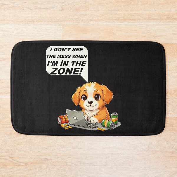Item preview, I'm In The Zone Puppy | Funny Gamer Dog with Laptop and Snacks Art designed and sold by RS-Globalist-.