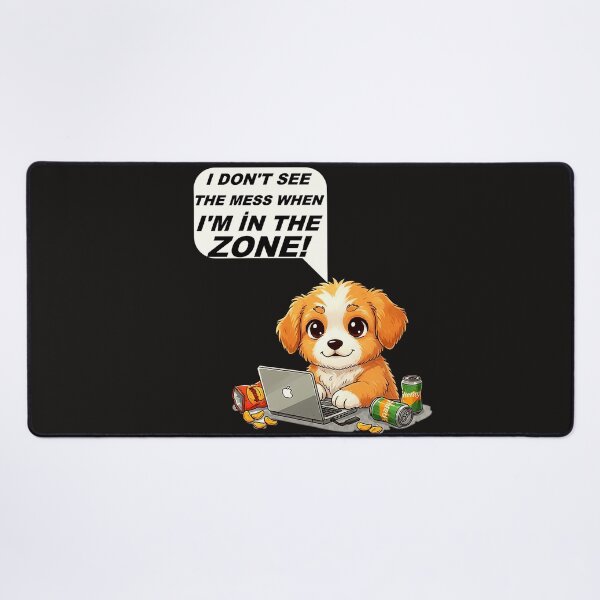 Item preview, I'm In The Zone Puppy | Funny Gamer Dog with Laptop and Snacks Art designed and sold by RS-Globalist-.