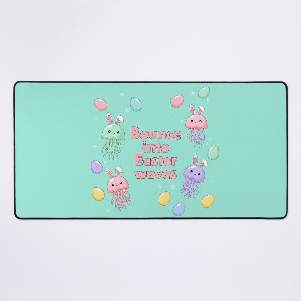 Item preview, Bounce Into Easter Waves – Bunny Jellyfish Easter Illustration designed and sold by Sea Gem.