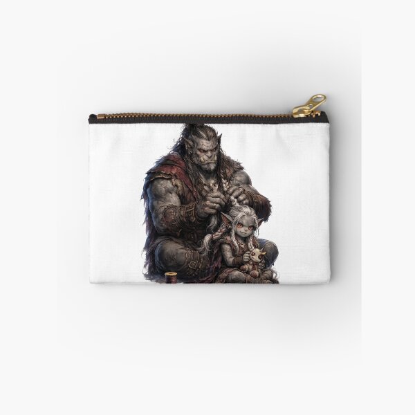 Item preview, Gentle Orc Dad Braiding Daughter's Hair designed and sold by Vellaro.