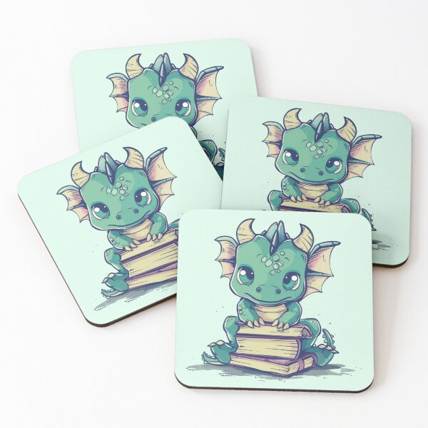 Item preview, Bookish Baby Dragon designed and sold by bubblyrainbow.