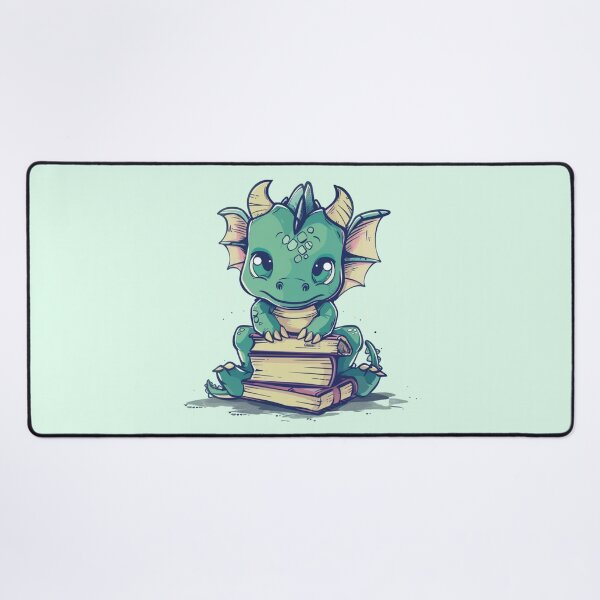 Item preview, Bookish Baby Dragon designed and sold by bubblyrainbow.