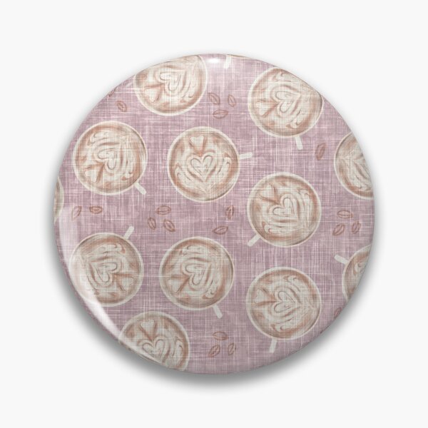 Item preview, Coffee Lovers Latte Art Hearts Linen Texture - Dusky Mauve Pink  designed and sold by LoveAlways-AEP.