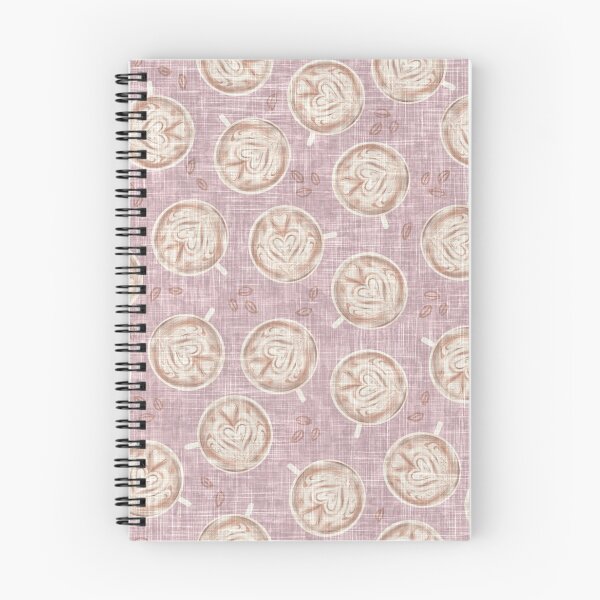Item preview, Coffee Lovers Latte Art Hearts Linen Texture - Dusky Mauve Pink  designed and sold by LoveAlways-AEP.