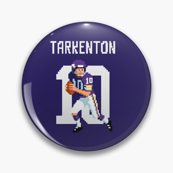 Item preview, Fran Tarkenton Retro Pixel Art – #10 Purple Legend designed and sold by TheArtOfCar.