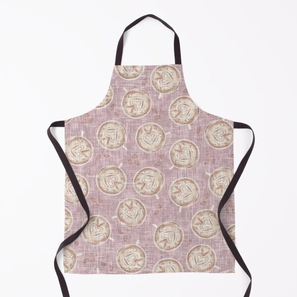 Item preview, Coffee Lovers Latte Art Hearts Linen Texture - Dusky Mauve Pink  designed and sold by LoveAlways-AEP.