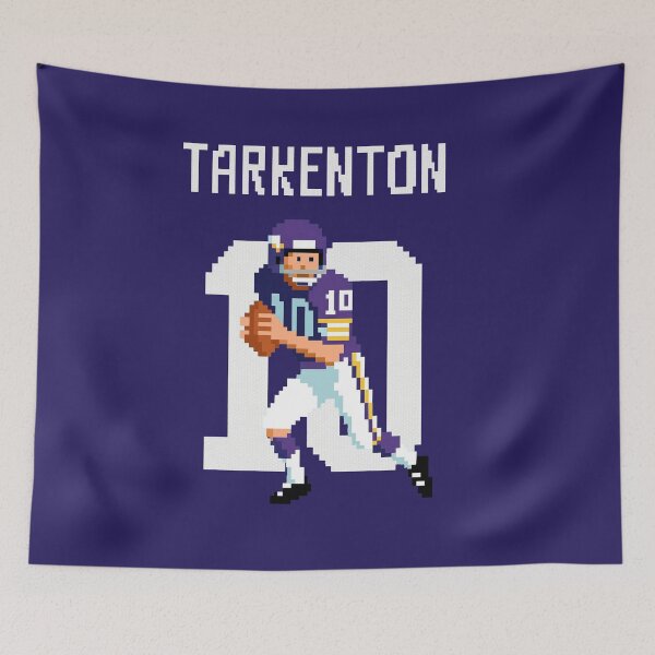 Item preview, Fran Tarkenton Retro Pixel Art – #10 Purple Legend designed and sold by TheArtOfCar.
