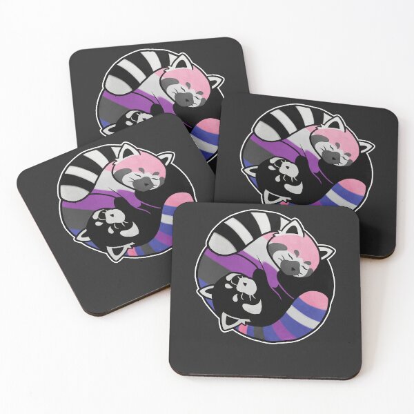 Item preview, Genderfluid Red Panda Yin Yang LGBT Pride Flag designed and sold by Clara Hollins.