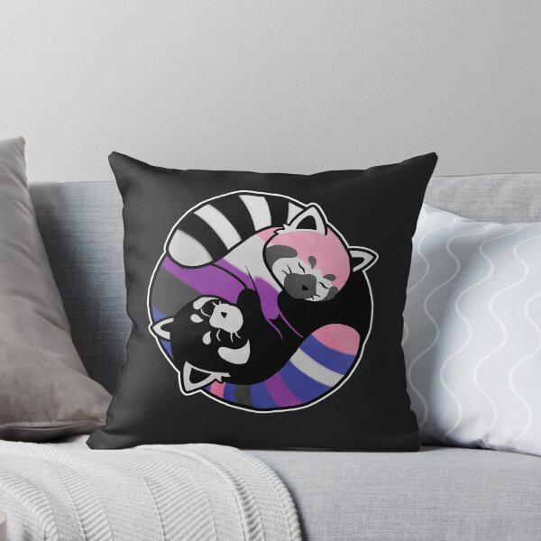 Item preview, Genderfluid Red Panda Yin Yang LGBT Pride Flag designed and sold by Clara Hollins.