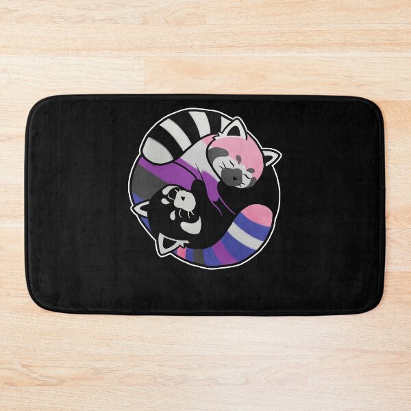 Item preview, Genderfluid Red Panda Yin Yang LGBT Pride Flag designed and sold by Clara Hollins.
