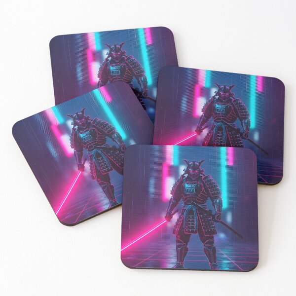 Item preview, Neon Shogun - Futuristic Cyberpunk Samurai designed and sold by powersunlight.