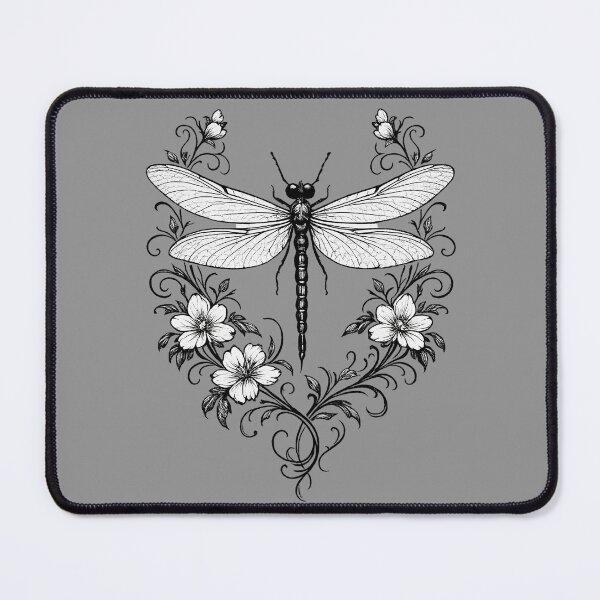Item preview, Dragonfly minimalism summer floral line art  designed and sold by Natart1004.