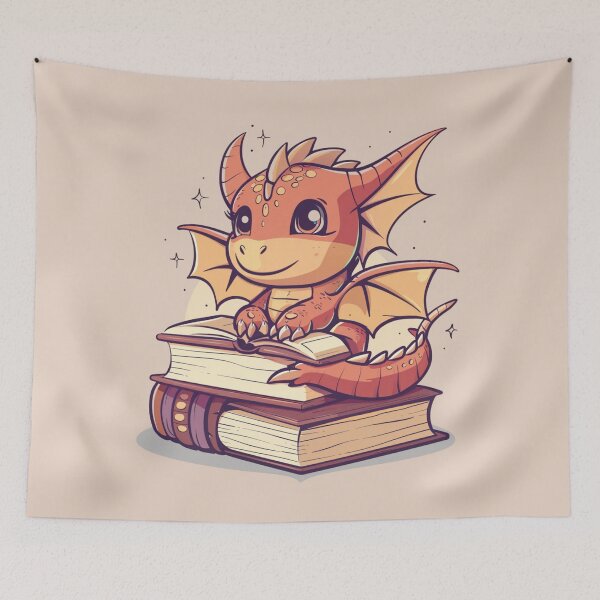 Item preview, Bookish Dragon designed and sold by bubblyrainbow.