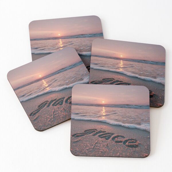 Item preview, Grace Word Written In Sunset Beach Sand designed and sold by chase-thewave.