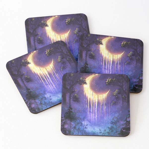 Item preview, Dripping Crescent Moon - Enchanted Forest Fantasy Art designed and sold by Ulfeid3.