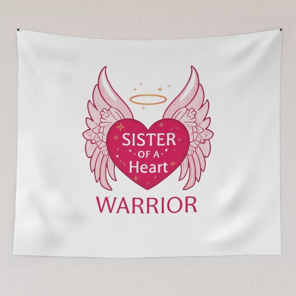 Item preview, Proud Sister of a Heart Warrior – CHD Awareness T-Shirt  Congenital Heart Defect Support Shirt designed and sold by Martysstore.