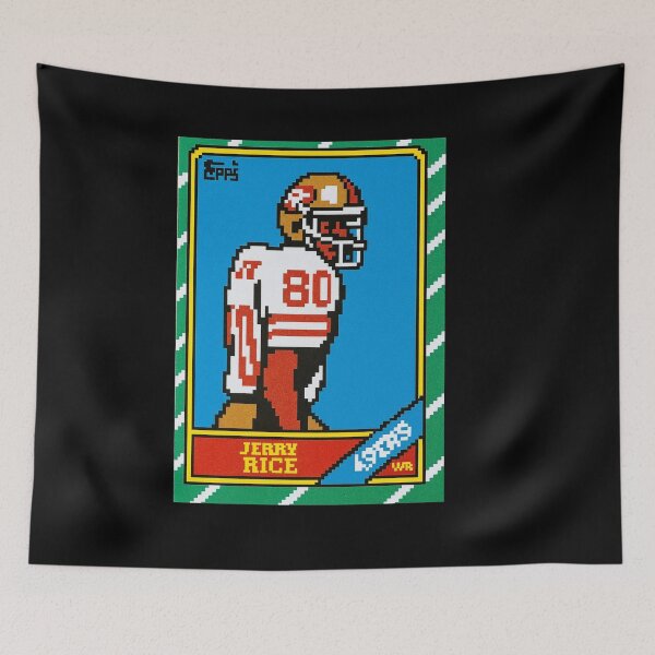 Item preview, Jerry Rice Retro Pixel Art Football Card – #80 San Francisco Legend designed and sold by TheArtOfCar.