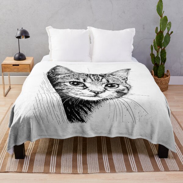 Item preview, Scribble Cat Abstract Sketch Minimalist Line Art Japanese designed and sold by MuniraWearify.