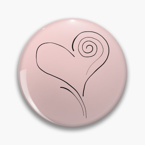 Item preview, Heart With Spiral Minimal Line Art Illustration designed and sold by StructureMeBG.