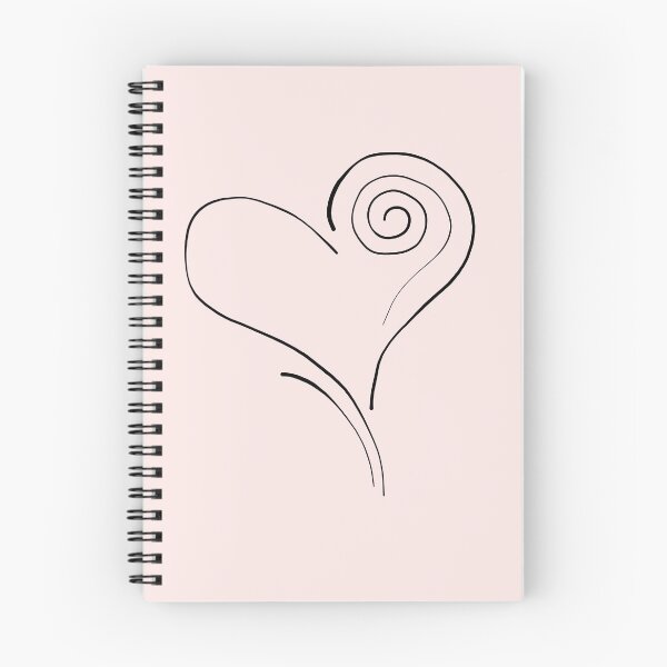 Item preview, Heart With Spiral Minimal Line Art Illustration designed and sold by StructureMeBG.