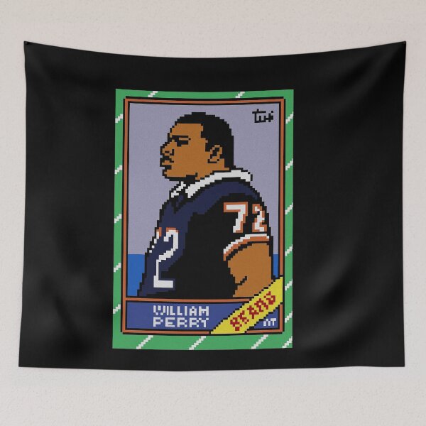 Item preview, William “Refrigerator” Perry Retro Pixel Art Football Card – #72 Chicago Legend designed and sold by TheArtOfCar.