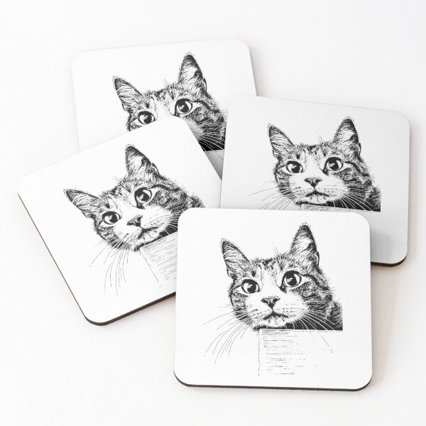 Item preview, Minimalist Scribble Cat Abstract Sketch Line Art Japanese designed and sold by MuniraWearify.