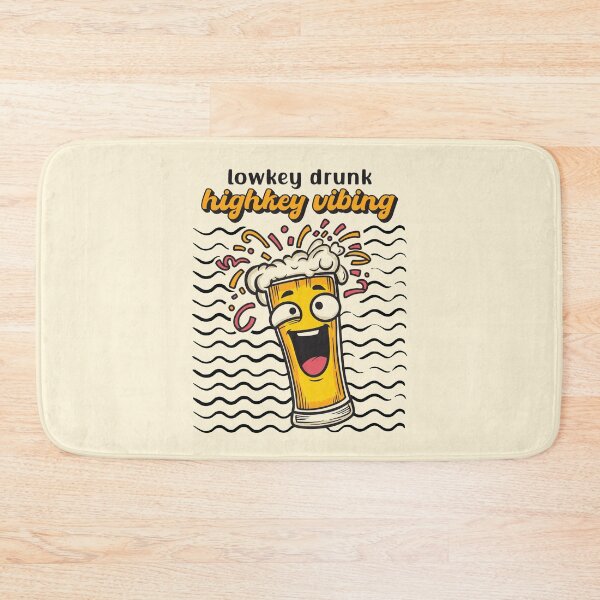 Item preview, Lowkey Drunk, Highkey Vibing: Fun Beer Lover Party Mood Artwork designed and sold by PurpleWingsArt.
