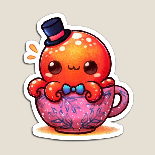 Item preview, Señor Pulpo con Sombrerito en una Taza - Kawaii Chibi designed and sold by Ulfeid3.