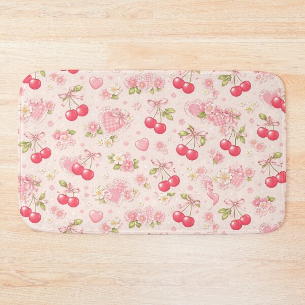 Item preview, Shabby Chic Stripes Heart Lace and Cherries designed and sold by scicilysimonee.