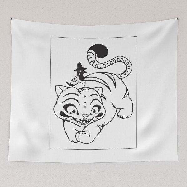 Item preview, the demon bird and blue tiger  designed and sold by thelovedread.