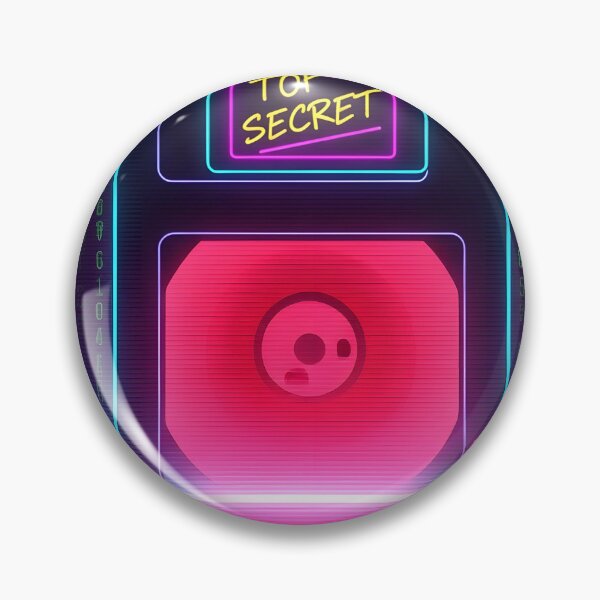 Item preview, Neon Top Secret Floppy Disk - Matrix Code Cyberpunk Art designed and sold by powersunlight.