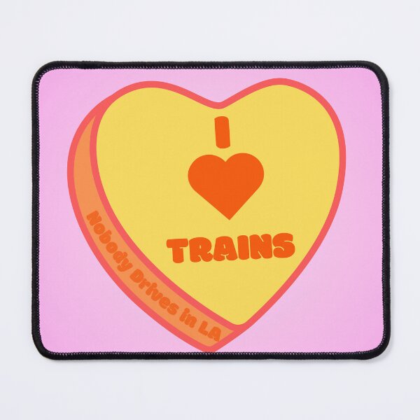 Item preview, I Heart Trains Conversation Heart designed and sold by Nobody Drives in LA.