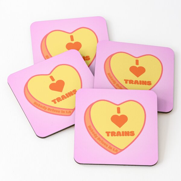 Item preview, I Heart Trains Conversation Heart designed and sold by Nobody Drives in LA.