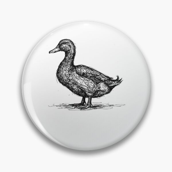 Item preview, Scribble Duck Abstract Sketch Minimalist Line Art designed and sold by MuniraWearify.