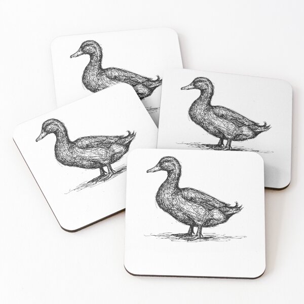 Item preview, Scribble Duck Abstract Sketch Minimalist Line Art designed and sold by MuniraWearify.