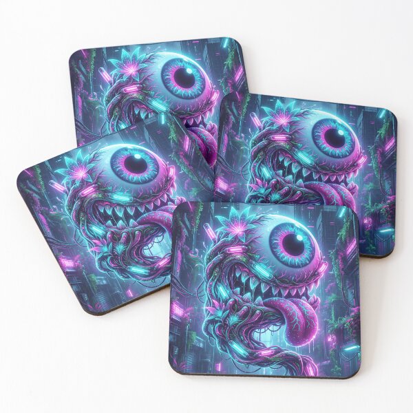 Item preview, Biopunk Monster Neon Surrealism Giant Eye Creature 2026 designed and sold by MarCinu Art.