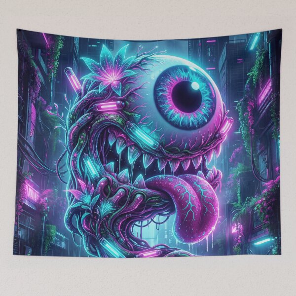 Item preview, Biopunk Monster Neon Surrealism Giant Eye Creature 2026 designed and sold by MarCinu Art.
