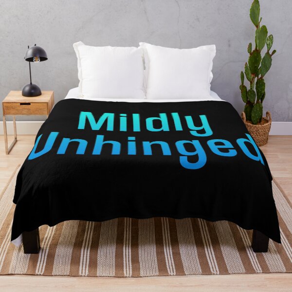 Item preview, Mildly Unhinged in Blue Gradient Typography designed and sold by Memes N Lore .