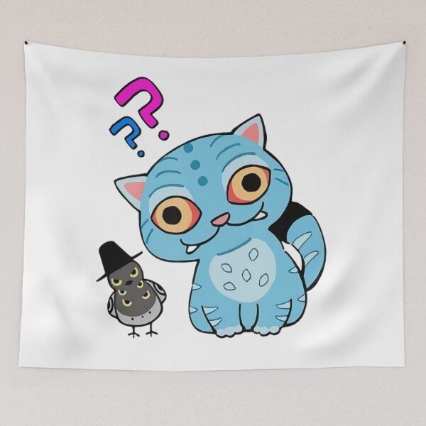 Item preview, blue tiger play with bird designed and sold by thelovedread.