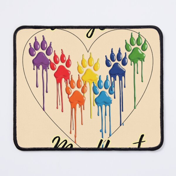 Item preview, Always in My Heart Colorful Paw Prints Heart designed and sold by PriyaMagic.