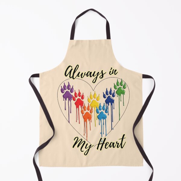 Item preview, Always in My Heart Colorful Paw Prints Heart designed and sold by PriyaMagic.