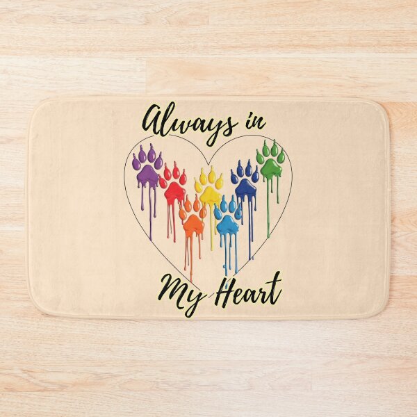 Item preview, Always in My Heart Colorful Paw Prints Heart designed and sold by PriyaMagic.