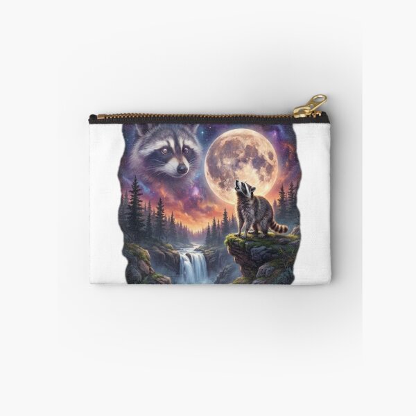 Item preview, Raccoon Howling At The Moon Vintage 90s Retro Trash Panda Graphic designed and sold by EvrmoodCo.