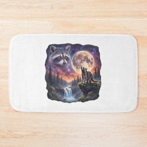 Item preview, Raccoon Howling At The Moon Vintage 90s Retro Trash Panda Graphic designed and sold by EvrmoodCo.