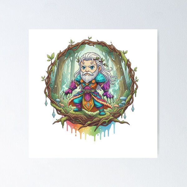 Item preview, Cute Druid Moon - Cute Spirit Moon Art designed and sold by Magic  House.